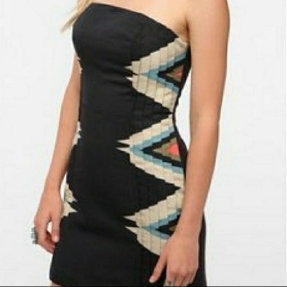 Urban Outfitters Ecote Strapless Aztec Mini Dress - Picture 7 of 7